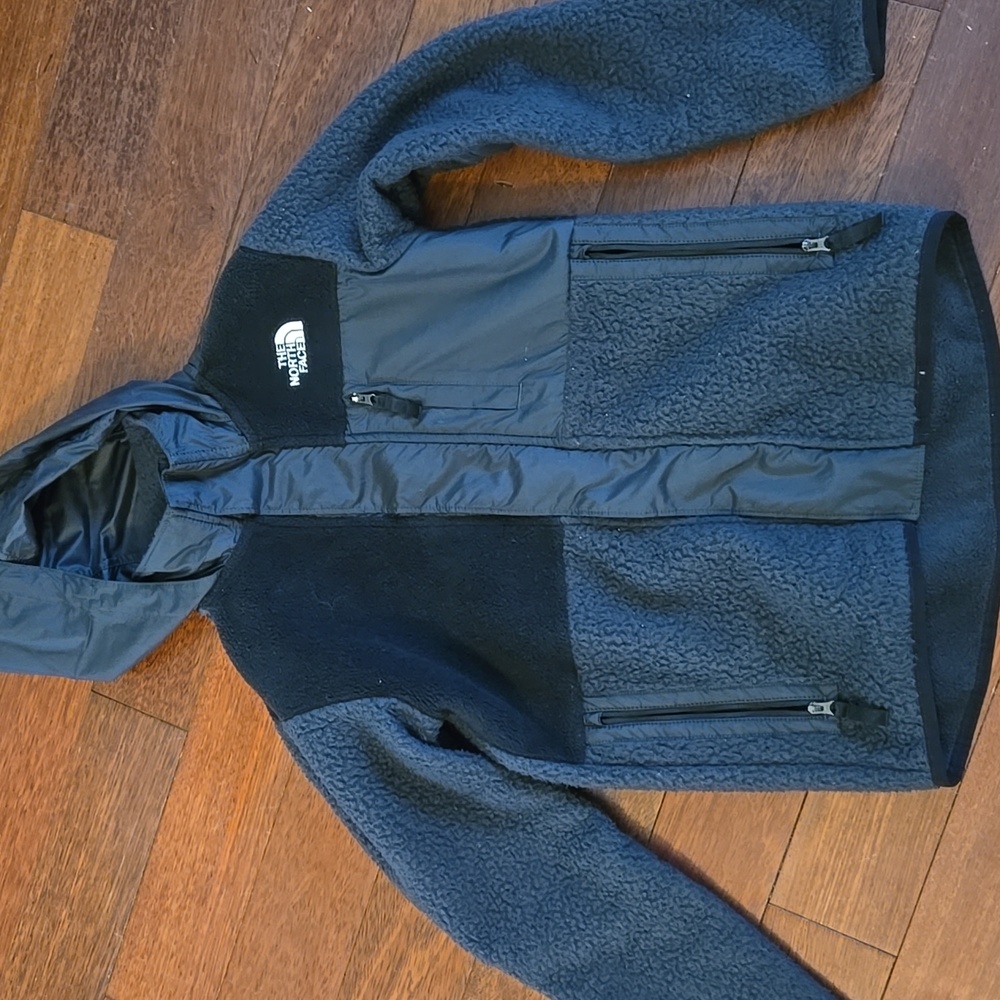 The North Face Fleece Jacket Snap Placket Close Boys Medium 10/12